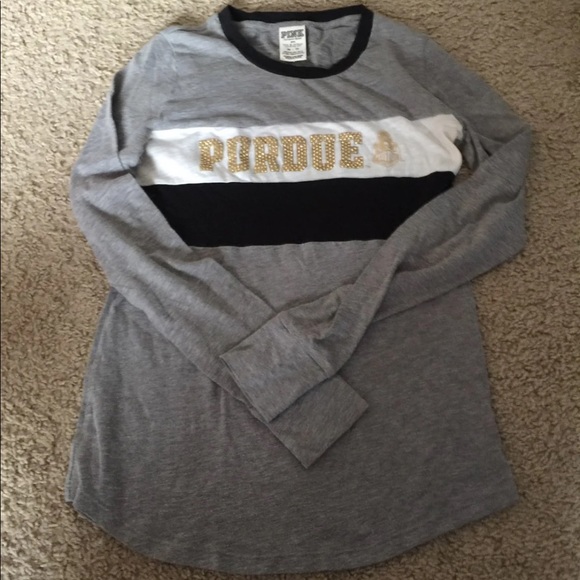 PINK Victoria's Secret Tops - 🐶Pink Victoria’s secret Purdue Long sleeve